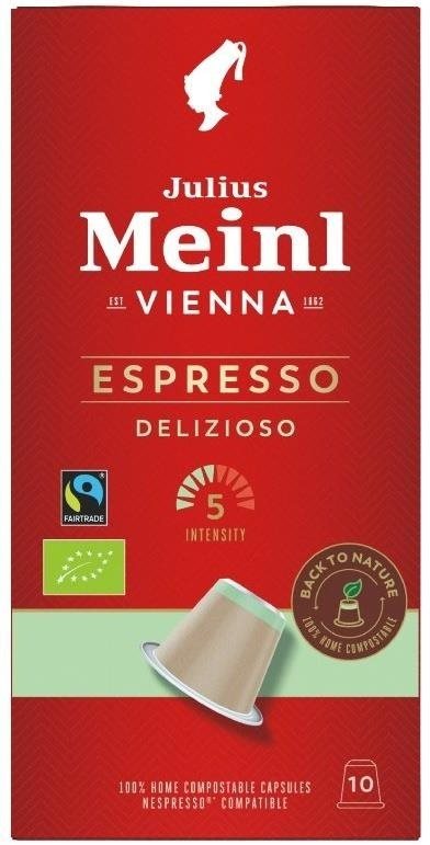 Kávékapszula Julius Meinl Espresso Bio & Fairtrade Komposztálható kapszulák (10x 5