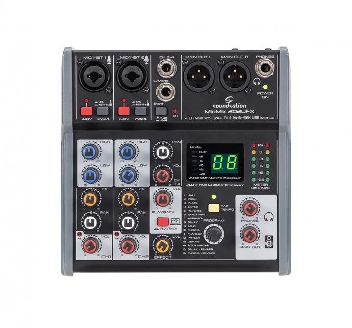 Keverőpult SOUNDSATION MIOMIX 202UFX