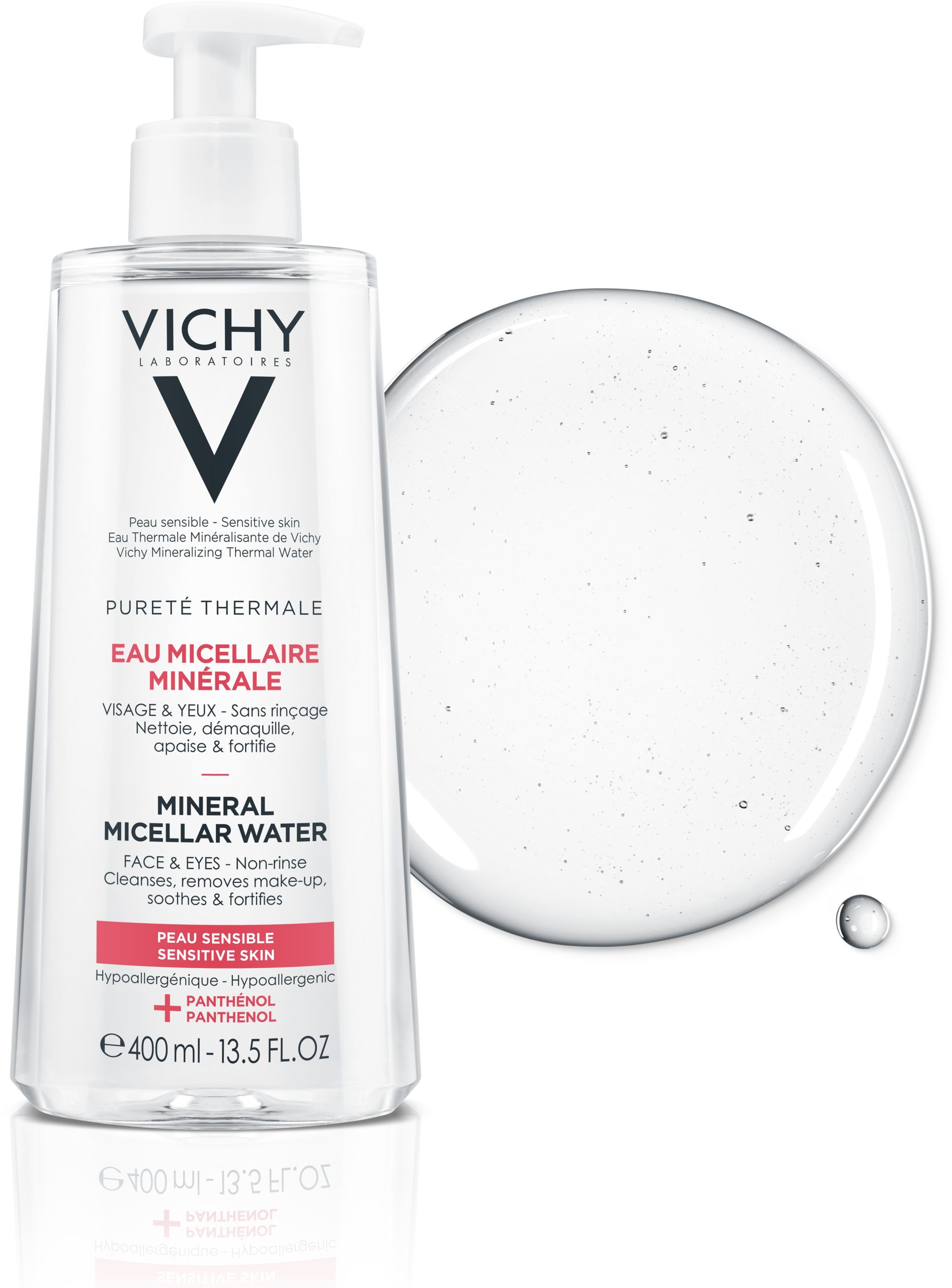 Micellás víz VICHY Pureté Thermale Mineral Micellar Water Sensitive Skin 400 ml