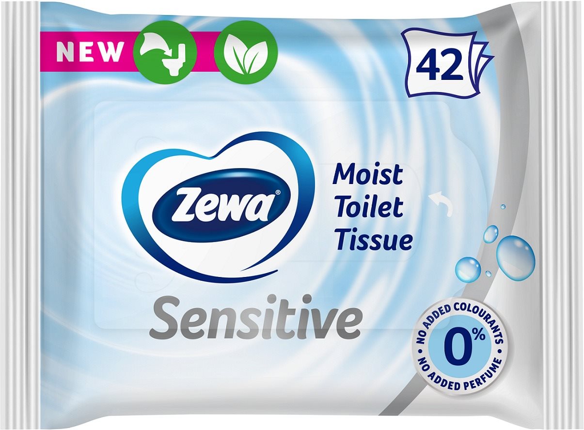 Nedves wc papír ZEWA Sensitive Nedves Toalettpapír (42 db)