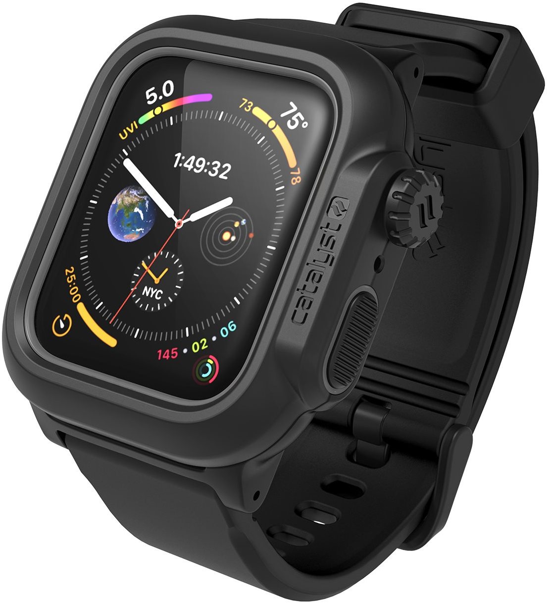 Okosóra tok Catalyst vízálló tok Fekete Apple Watch 6/SE/5/4 44 mm