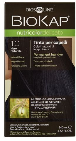 Természetes hajfesték BIOKAP Nutricolor Delicato Natural Black Gentle Dye 1.00 140 ml