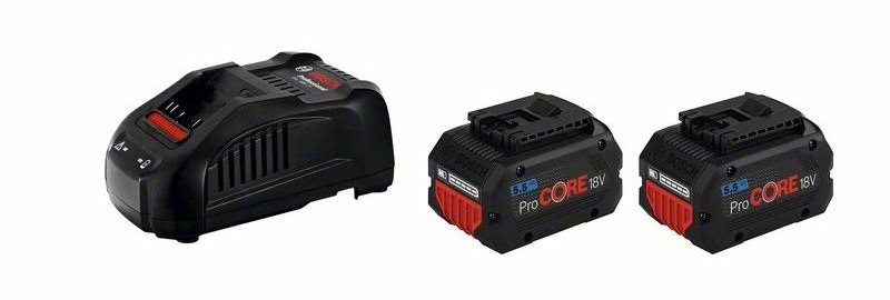 Töltő és pótakkumulátor Bosch 2x GBA ProCORE18V 5.5 Ah