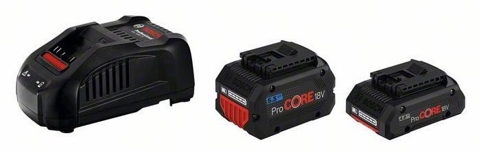 Töltő és pótakkumulátor Bosch GBA ProCORE18V 5.5 Ah + ProCORE18V 4.0Ah