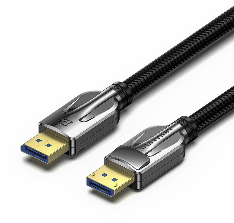 Videokábel Vention Cotton Braided DP 2.0 Male to Male 8K HD Cable 1