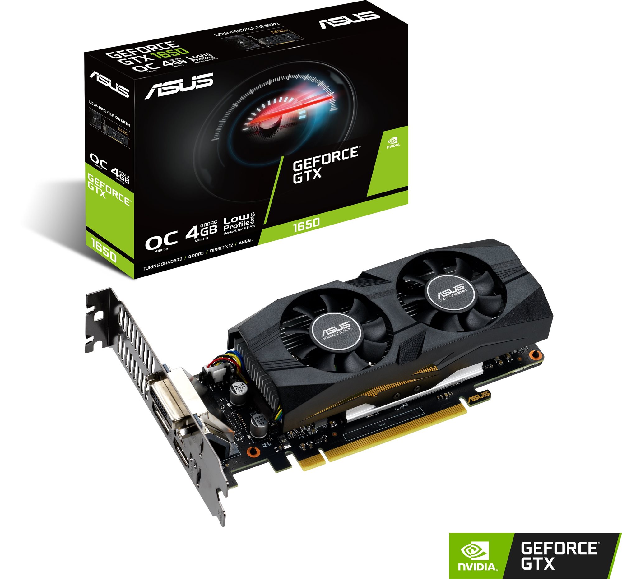 Videókártya ASUS GeForce GTX 1650 O4G Low Profile