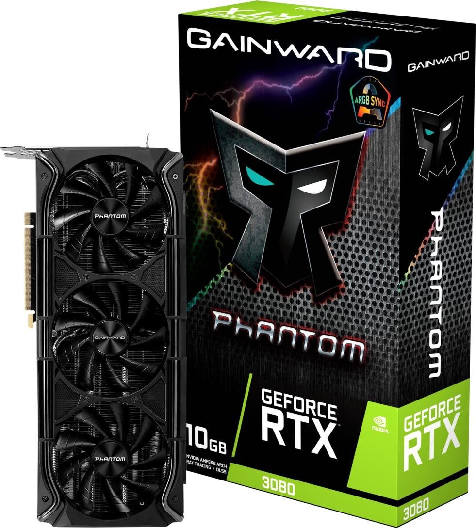 Videókártya GAINWARD GeForce RTX 3080 Phantom+ LHR