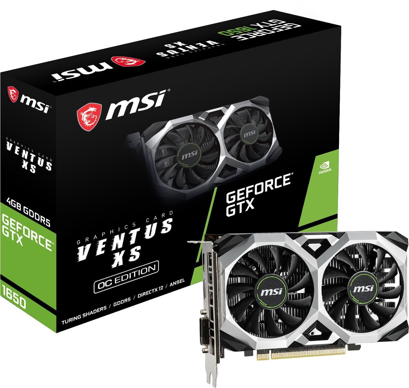 Videókártya MSI GeForce GTX 1650 VENTUS XS 4G OC