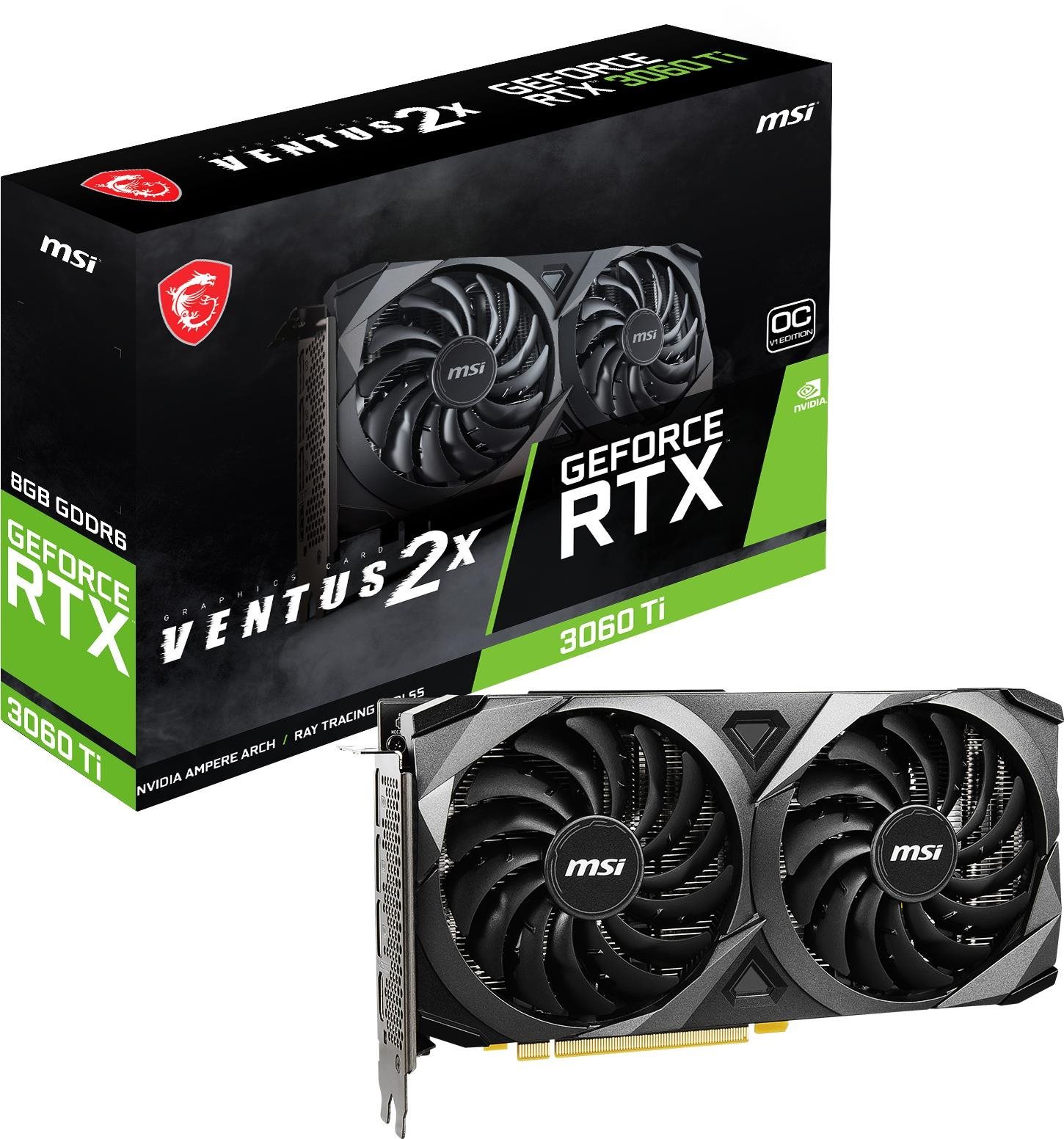 Videókártya MSI GeForce RTX 3060 Ti VENTUS 2X 8G OCV1 LHR