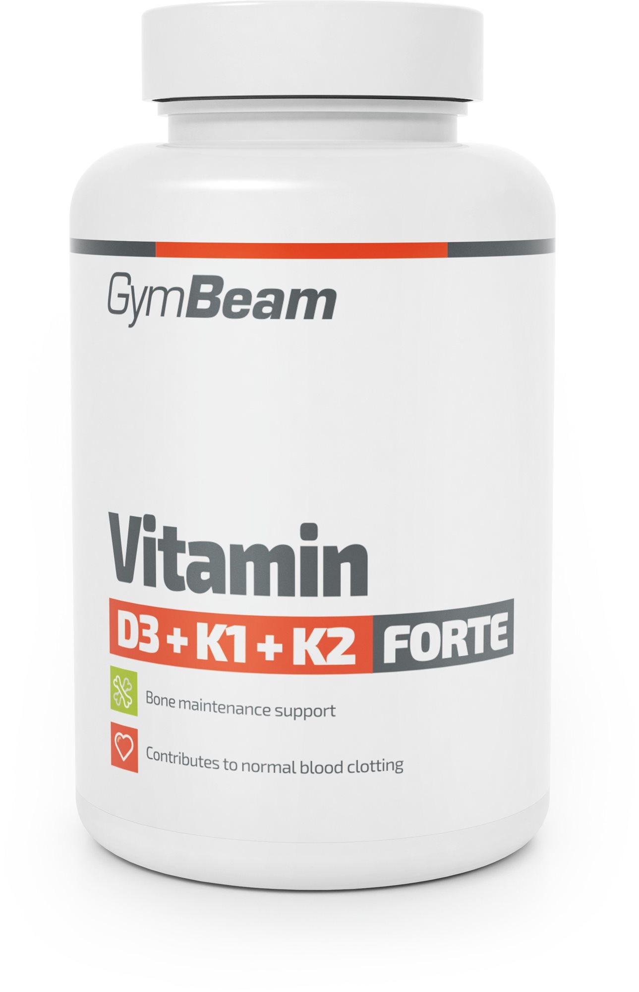 Vitamin GymBeam D3+K1+K2-vitamin Forte 120 kapszula