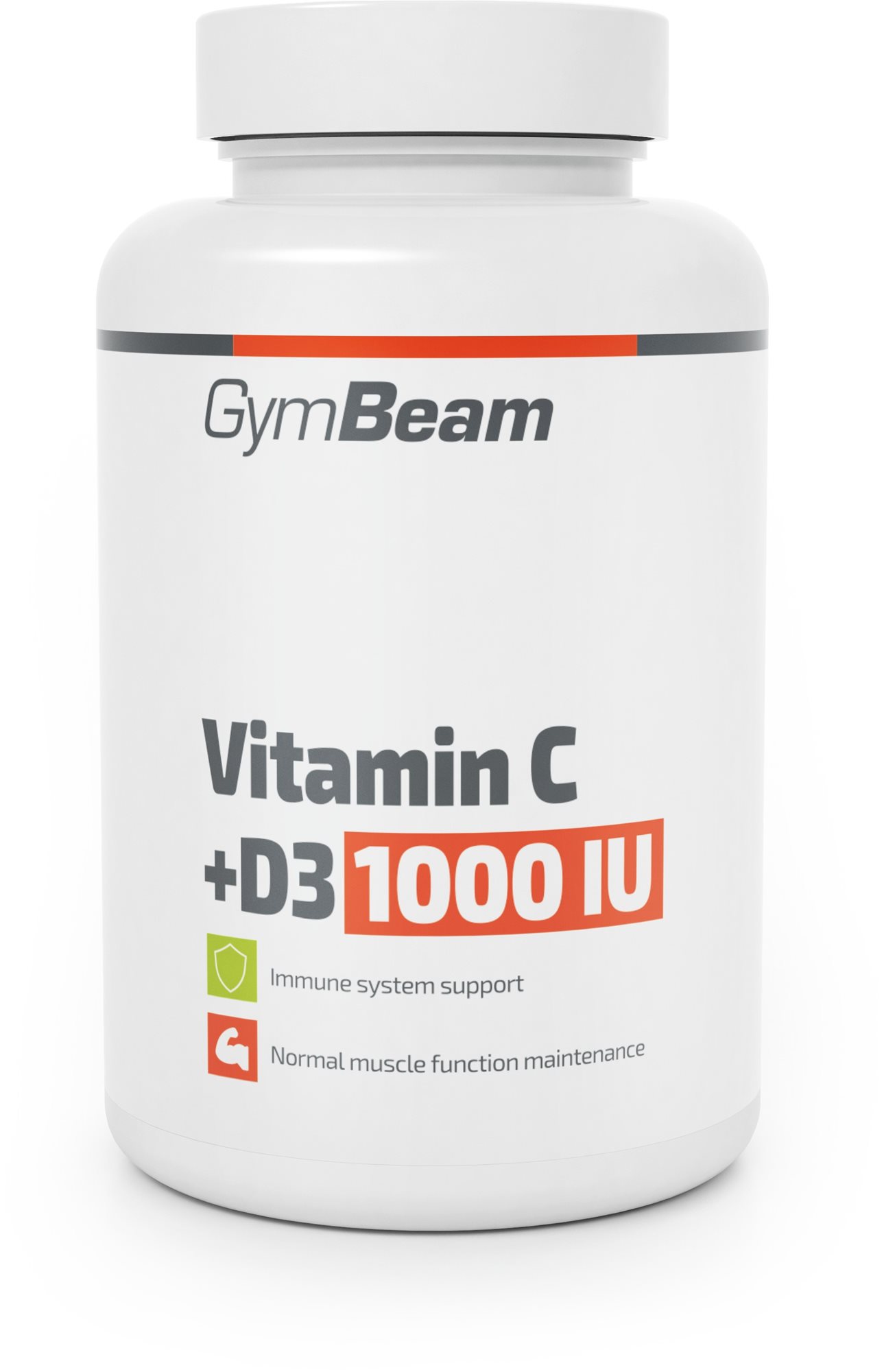 Vitamin GymBeam Vitamín C + D3 1000 IU