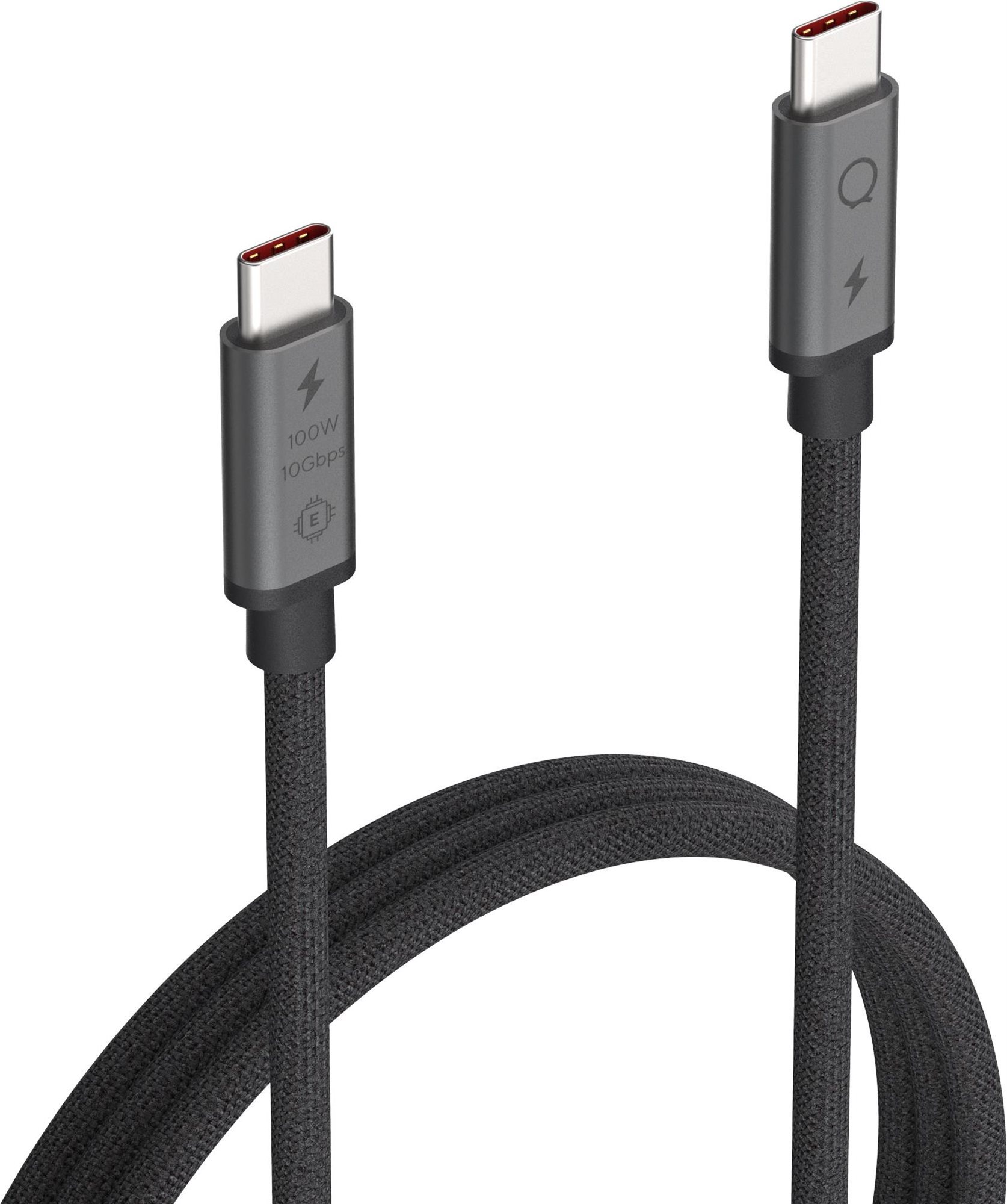 Adatkábel LINQ USB-C 3.2 Gen.2 Cable 100W / 10Gbps 2m - Space Grey