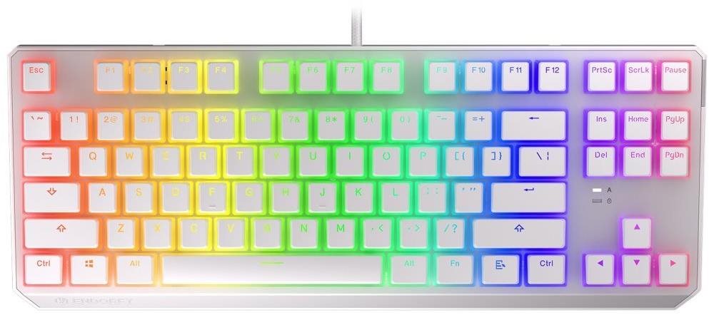 Gamer billentyűzet Endorfy Thock TKL Pudding Onyx White Brown