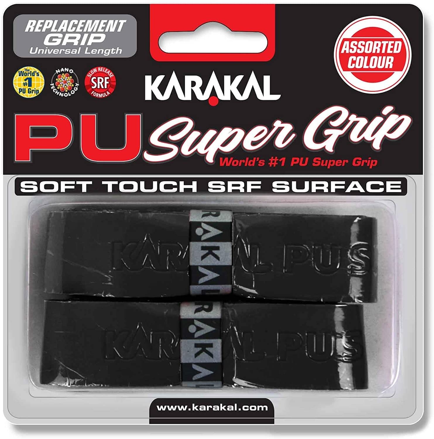 Grip ütőhöz Karakal PU Super Grip Black 2 db