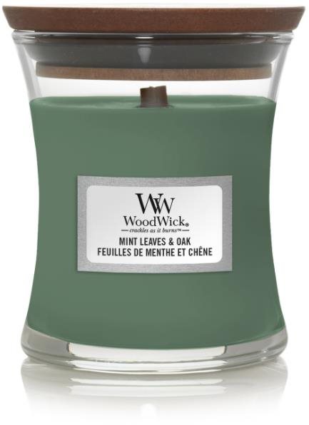 Gyertya WOODWICK Mint Leaves & Oak 275 g