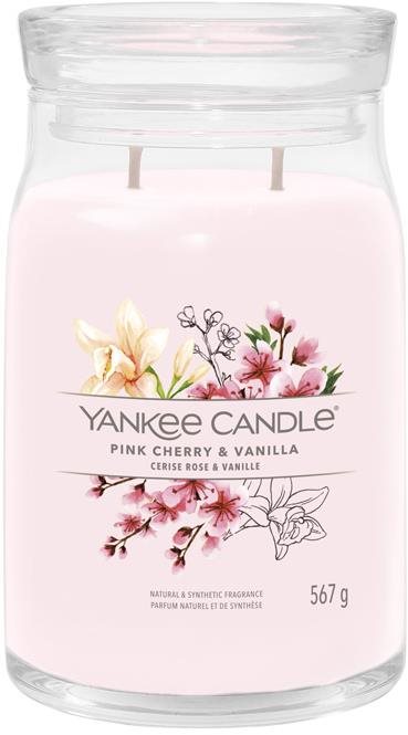 Gyertya YANKEE CANDLE Signature üveg 2 kanóc Pink Cherry & Vanilla 567 g