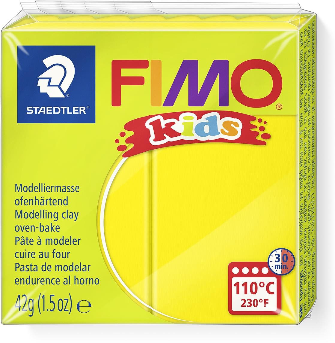 Gyurma FIMO kids 8030 42g sárga