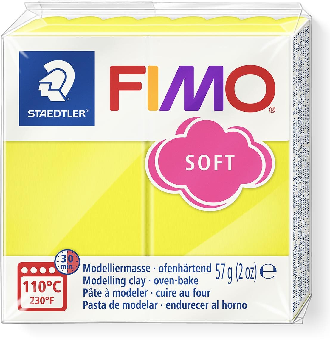 Gyurma FIMO soft 8020 56g sárga