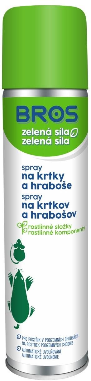 Jed na hlodavce Bros - Zelená síla sprej proti krtkům a hrabošům 400 ml