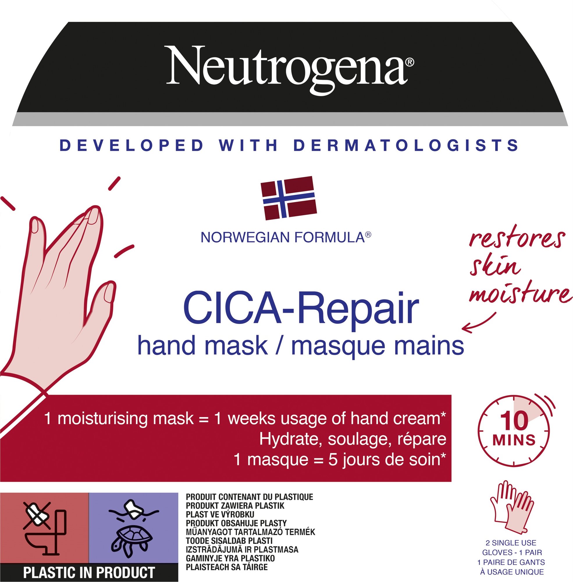 Kézmaszk NEUTROGENA CICA- Repair Hand Mask