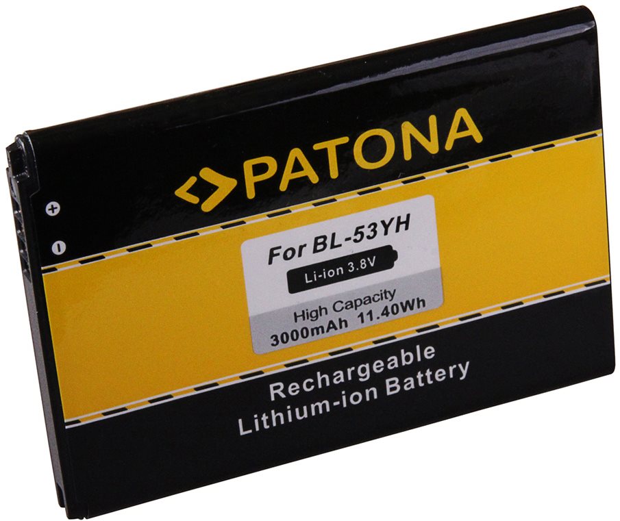 Mobiltelefon akkumulátor PATONA akku LG D855-höz 3000mAh 3