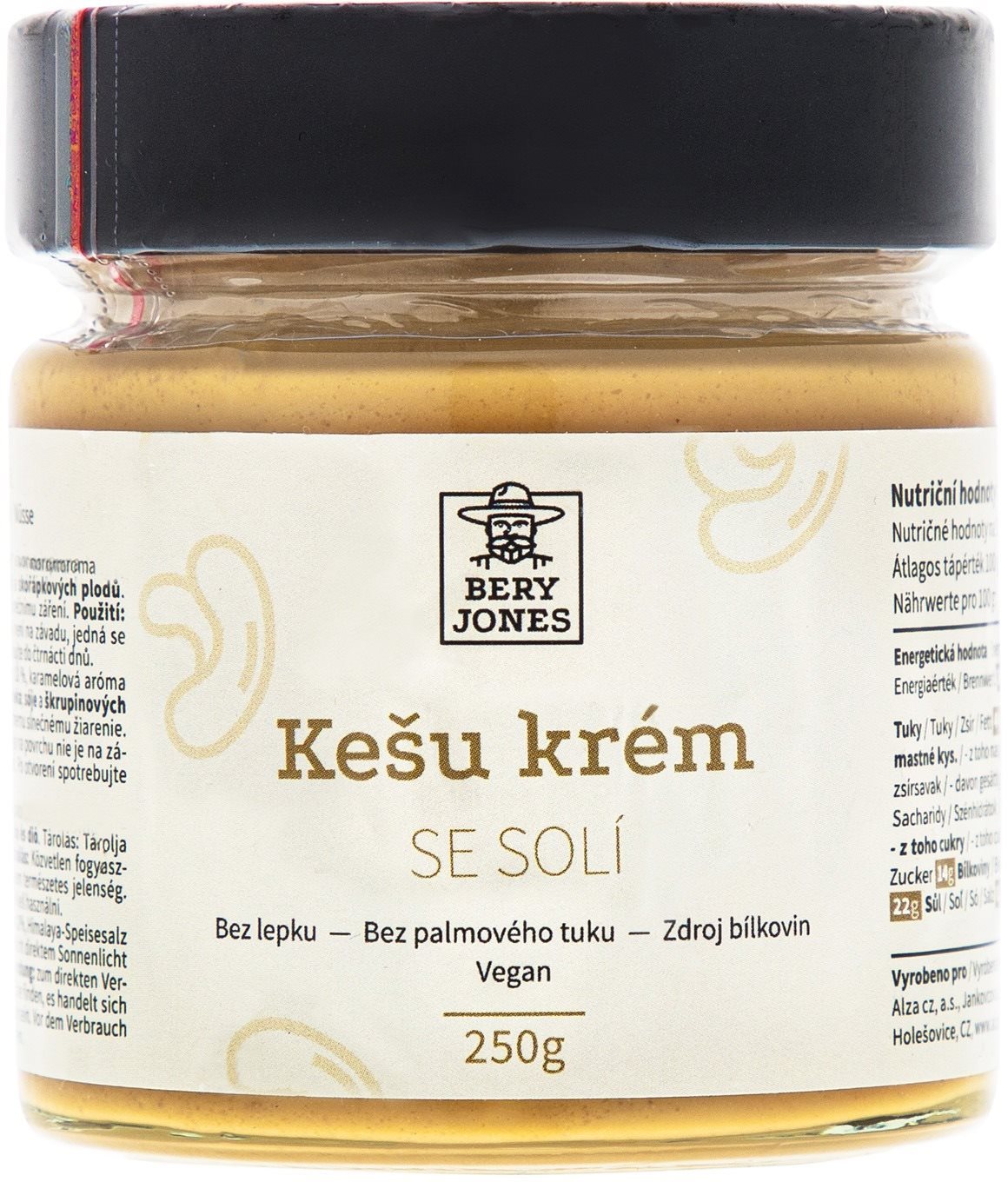 Mogyorókrém Bery Jones Kesudió krém sóval 250 g