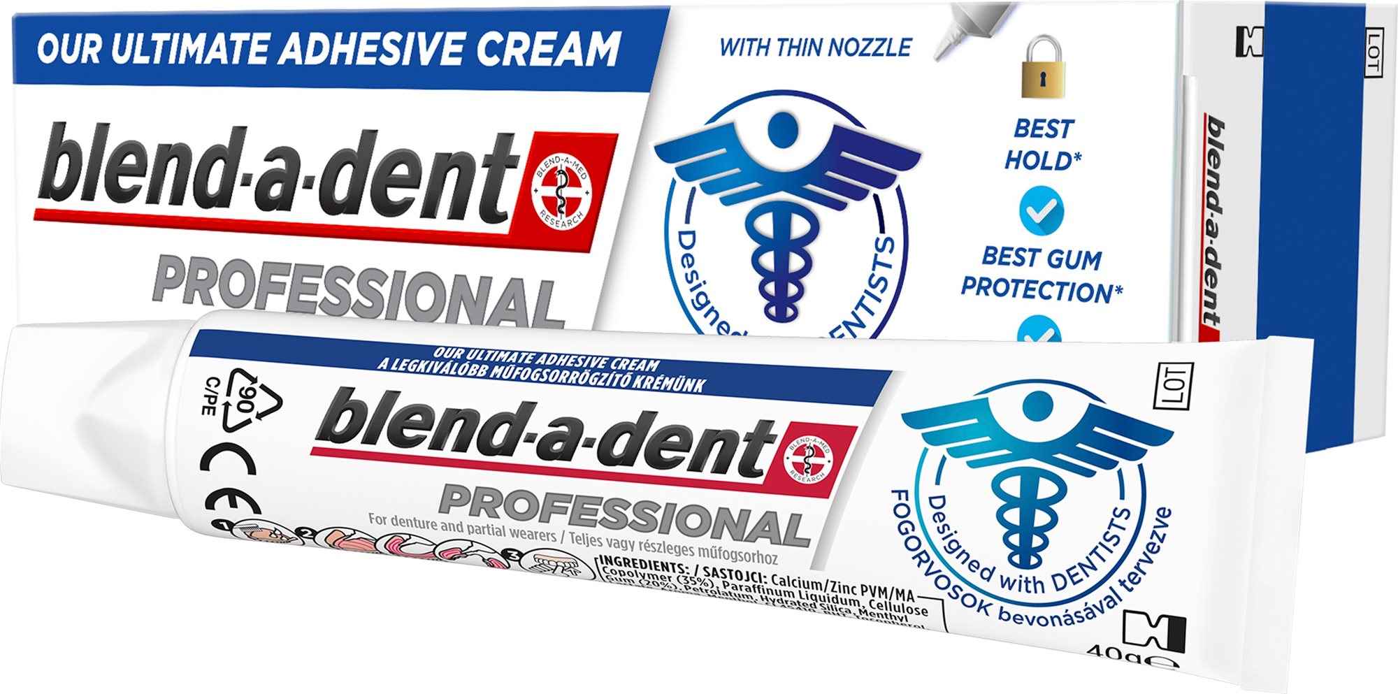 Műfogsor ragasztó BLEND-A-DENT Professional