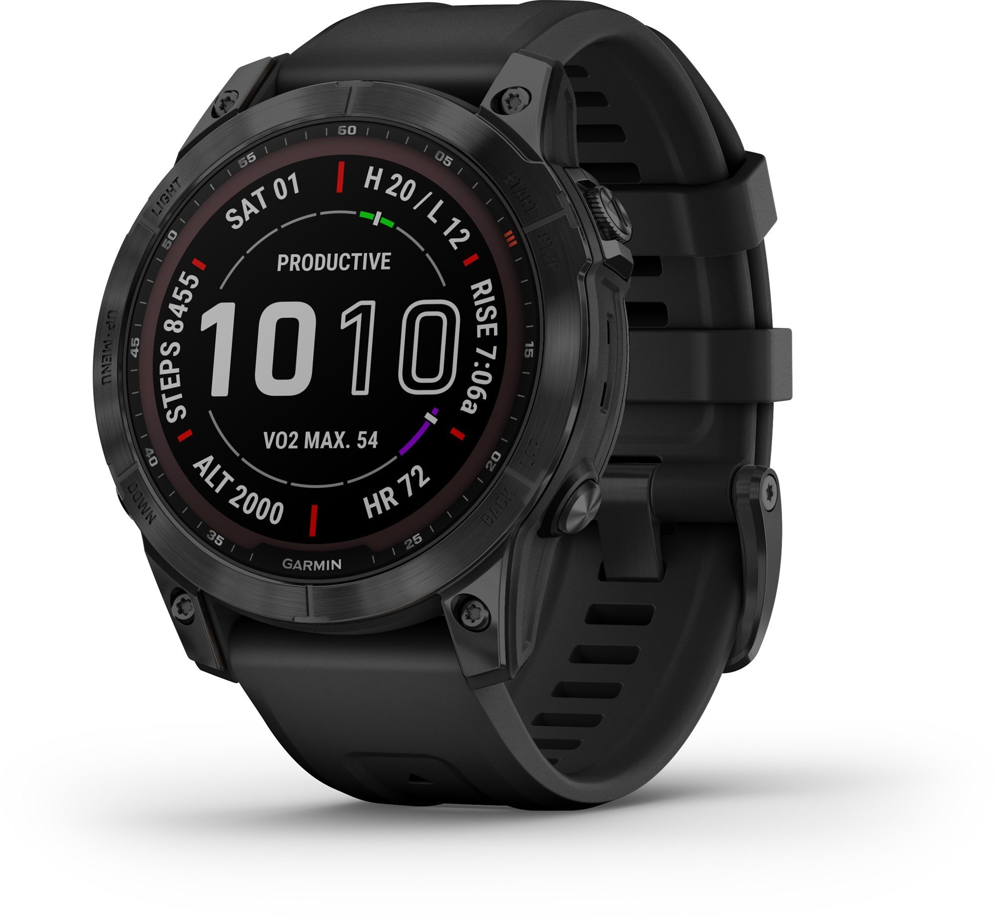 Okosóra Garmin Fenix 7 PRO Sapphire Solar Carbon Gray DLC Titanium/Black Band