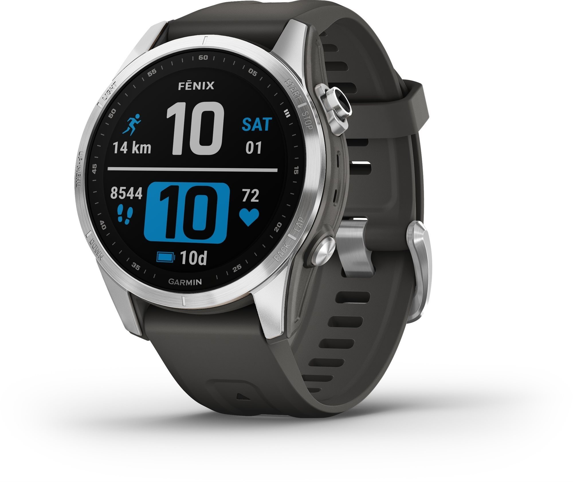 Okosóra Garmin Fenix 7S Silver/Graphite Band