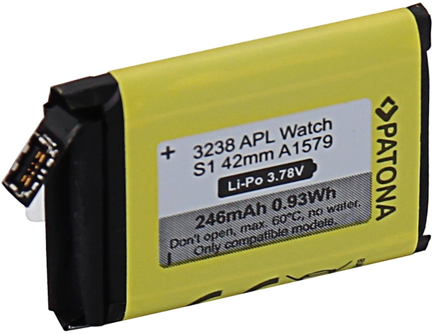 Okosóra elem PATONA az Apple Watch 1 246 mAh A1579 42 mm-es órához