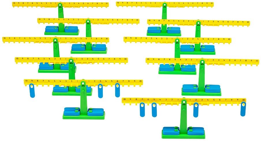 Oktatókészlet 10 db-os numerikus mérlegkészlet