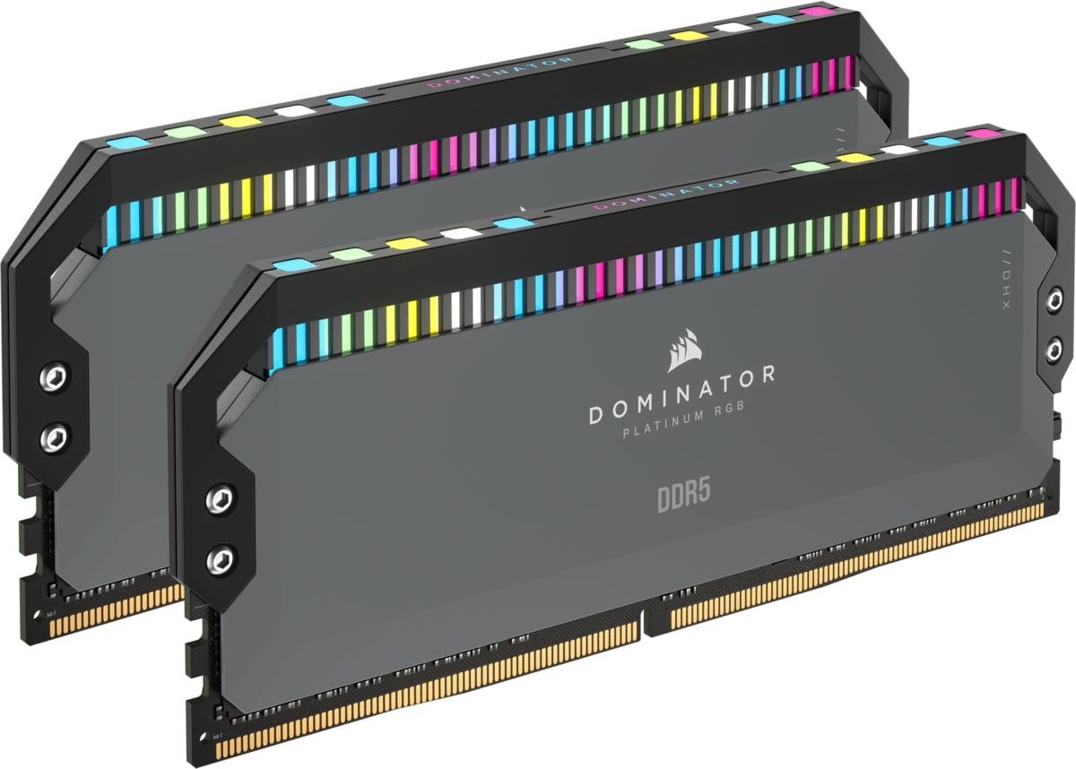 RAM memória Corsair 64GB KIT DDR5 5600MHz CL40 Dominator Platinum RGB Grey for AMD