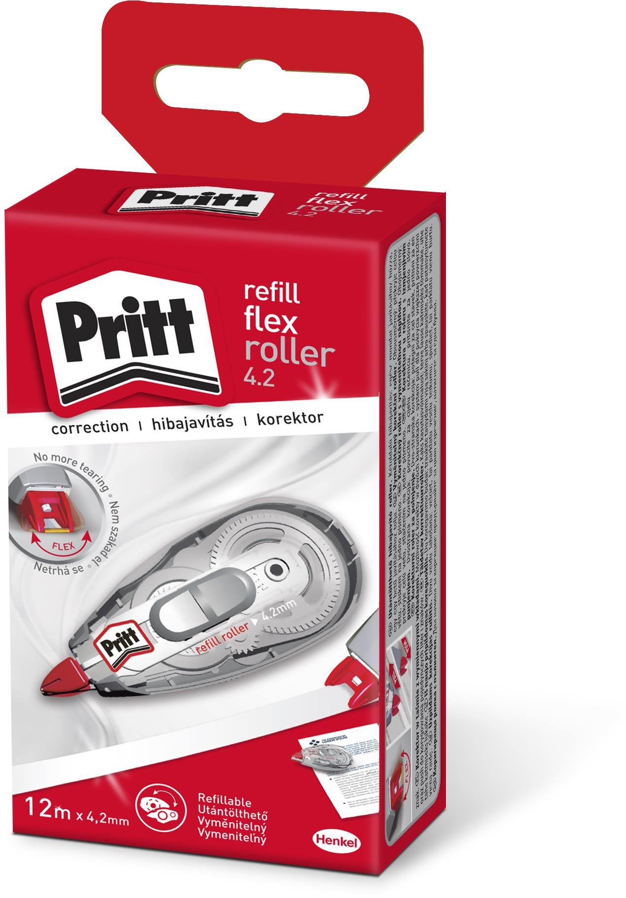 Rollertoll PRITT Hibajavító Flex roller cserélhető betéttel 12 m