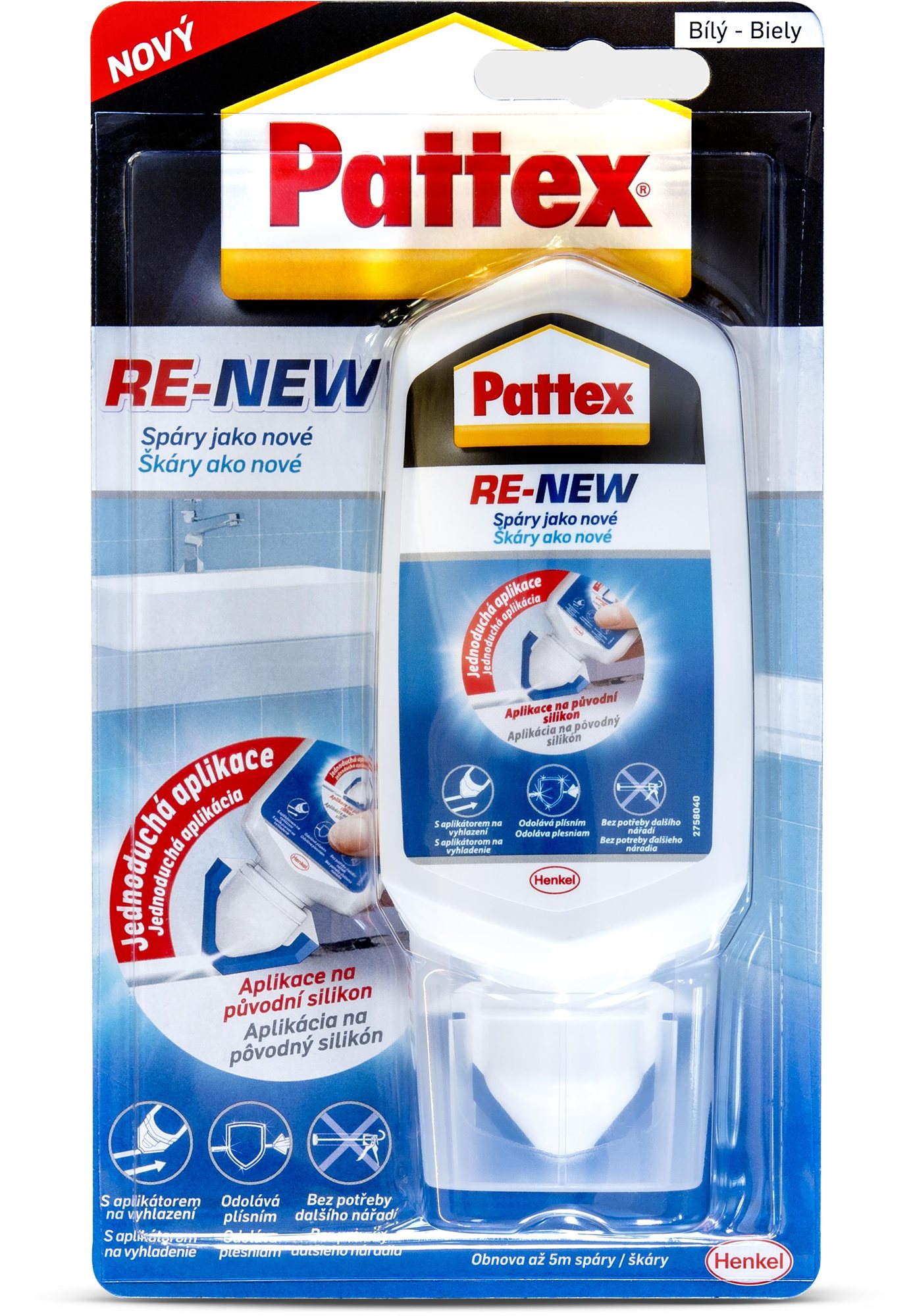 Tömítő PATTEX Re-new javító szilikon tubus 80 ml