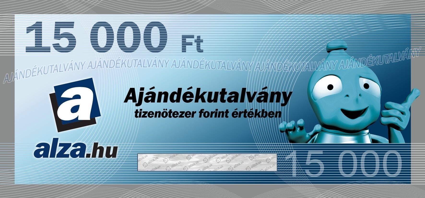 Utalvány Elektronikus Alza. hu ajándékutalvány 15000 Ft értékben