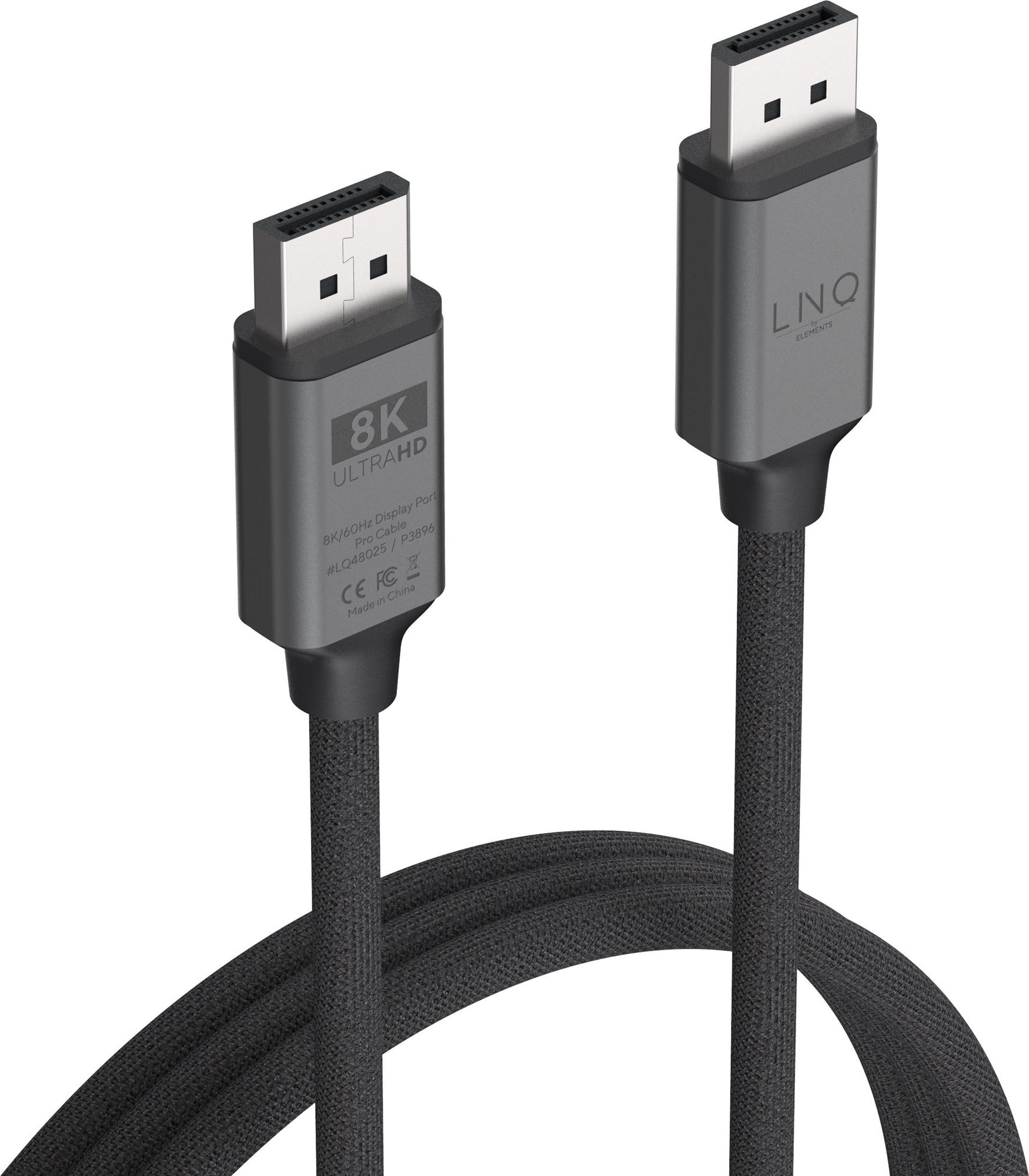 Videokábel LINQ 8K/60Hz PRO Cable Display Port to Display Port -2m - Space Grey