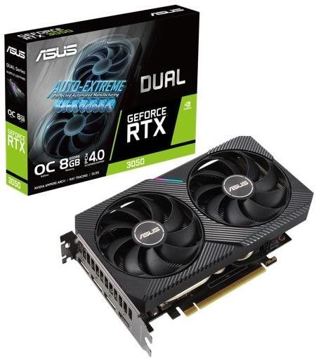 Videókártya ASUS DUAL GeForce RTX 3050 O8G