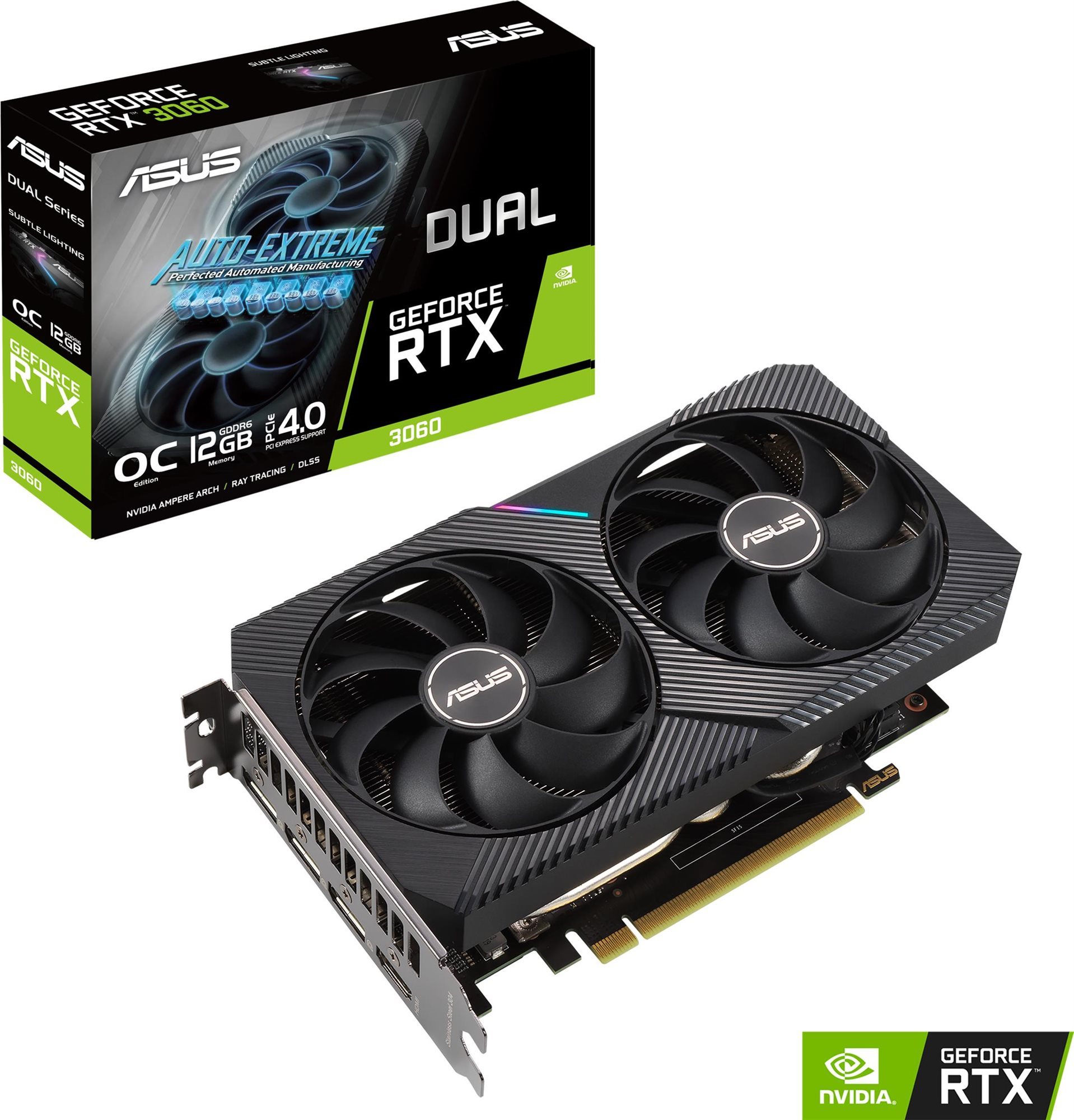 Videókártya ASUS DUAL GeForce RTX 3060 O12G V2