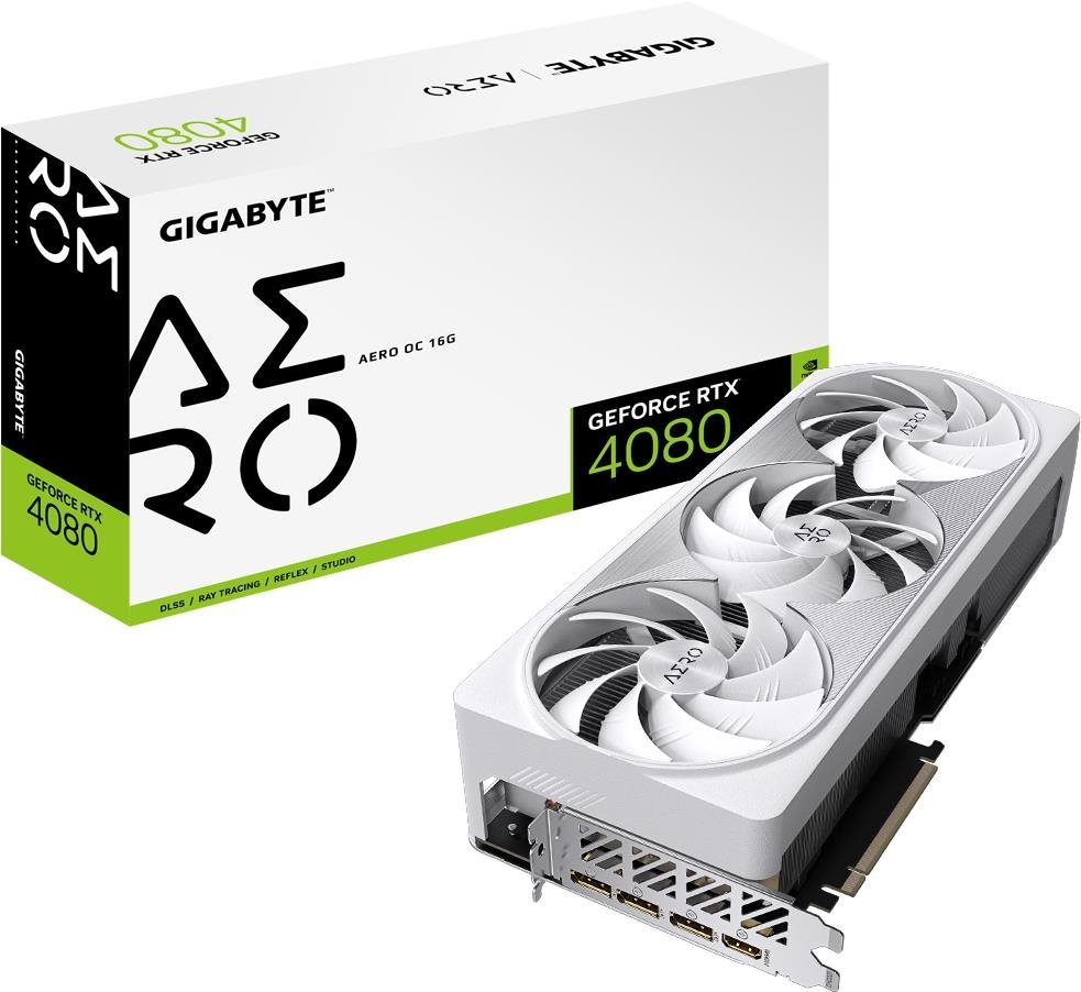 Videókártya GIGABYTE GeForce RTX 4080 16GB AERO OC