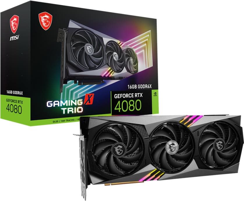 Videókártya MSI GeForce RTX 4080 16GB GAMING X TRIO