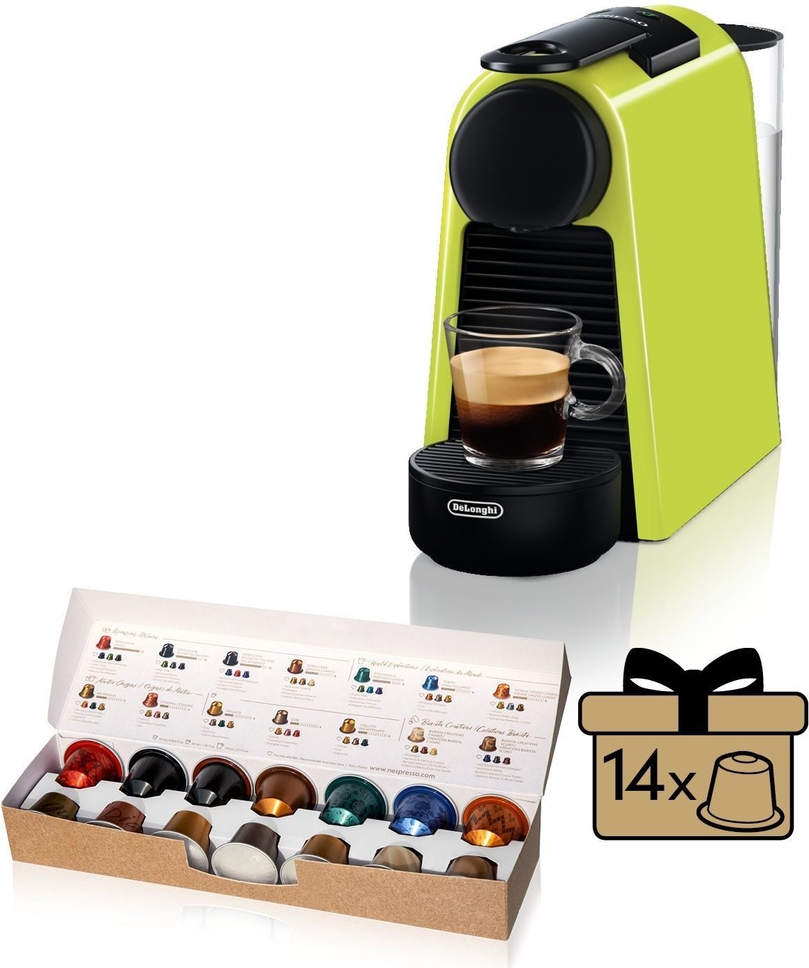 Kapszulás kávéfőző NESPRESSO De'Longhi Essenza Mini Lime Green EN85.L