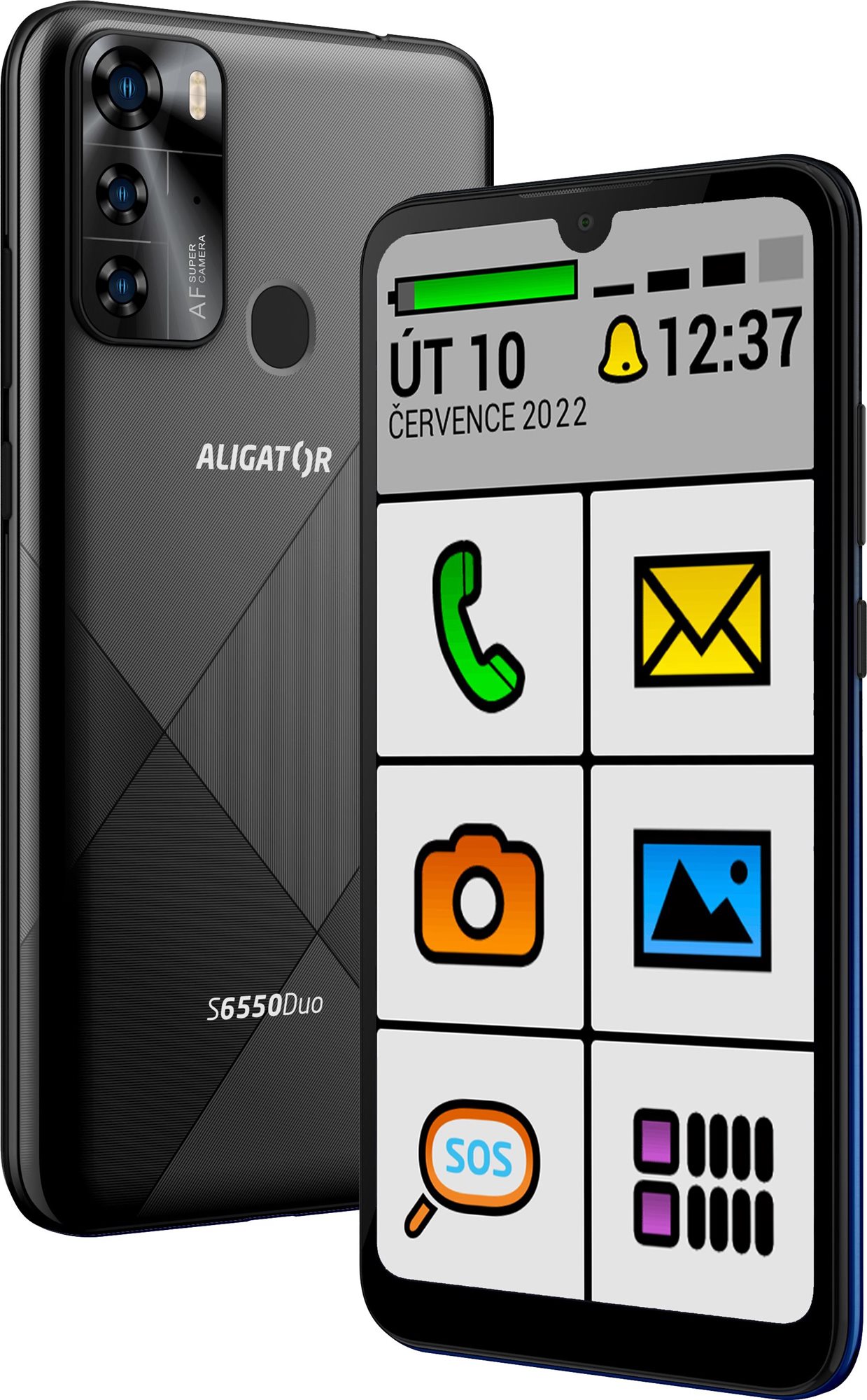 Mobiltelefon Aligator S6550 Senior fekete