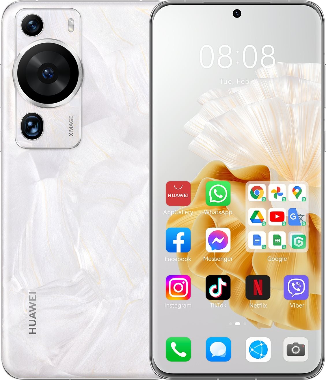 Mobiltelefon Huawei P60 Pro 8/256 GB gyöngyszínű