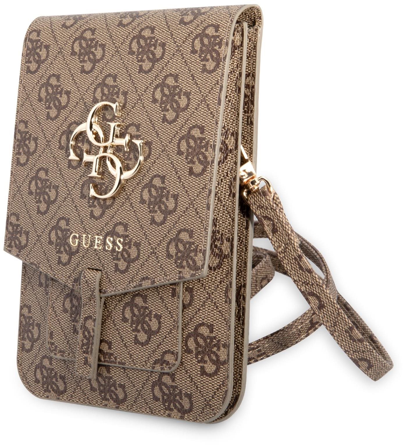 Mobiltelefon tok Guess PU 4G Metal Logo Phone Bag Brown