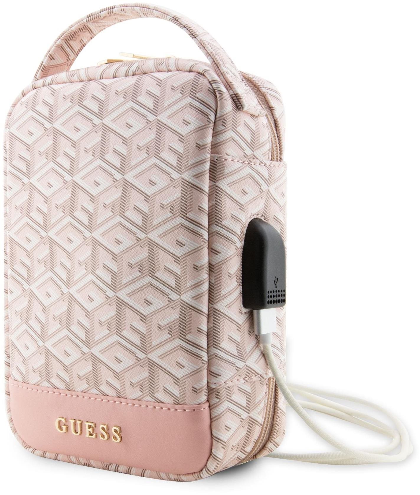 Mobiltelefon tok Guess PU G Cube Travel Universal Bag rózsaszín