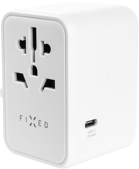 Töltő adapter FIXED Travel GaN Adapter EU UK USA / AUS 3 x USB-C + 2 x USB - PD