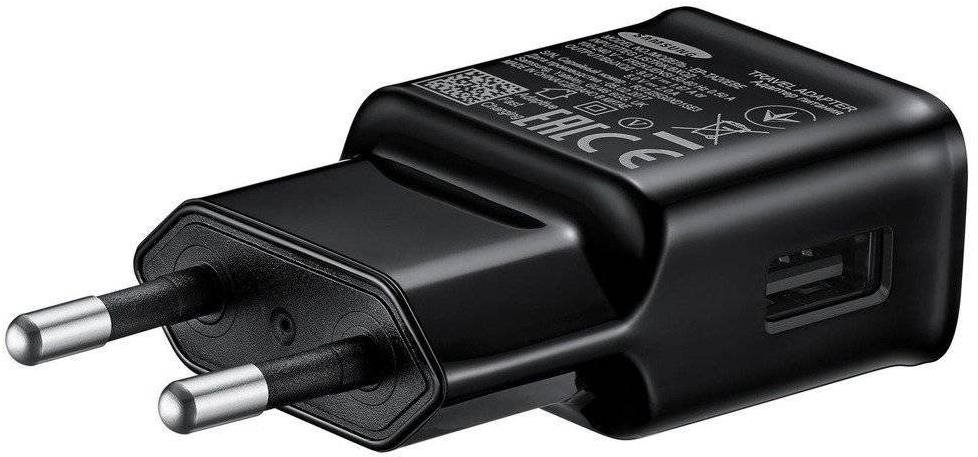 Töltő adapter Samsung USB-A 15W Black (OOB Bulk) utazó adapter