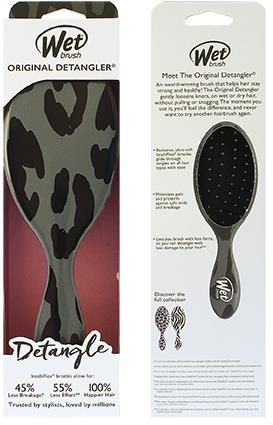 Hajkefe WET BRUSH Original Detangler Safari Dark Grey Leopard