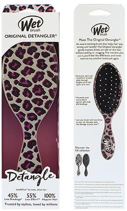 Hajkefe WET BRUSH Original Detangler Safari Pink Leopard