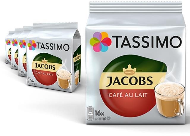 Kávékapszula Tassimo KARTON 5 x Jacobs Cafe Au Lait 184g